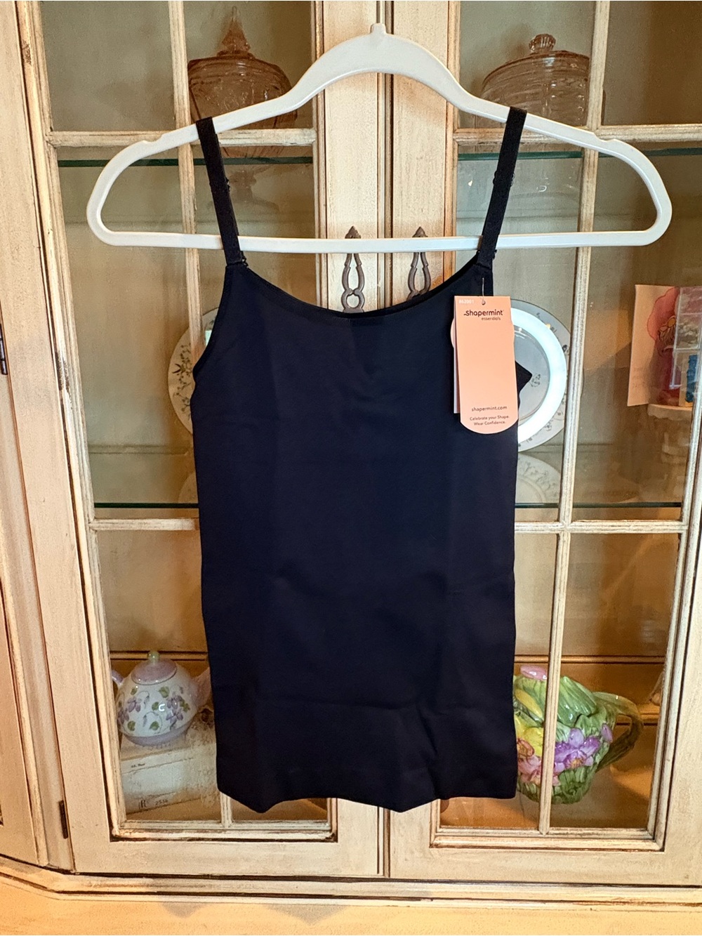 NWT Shapermint Black Slim Fit Camisole with Adjustable Straps
